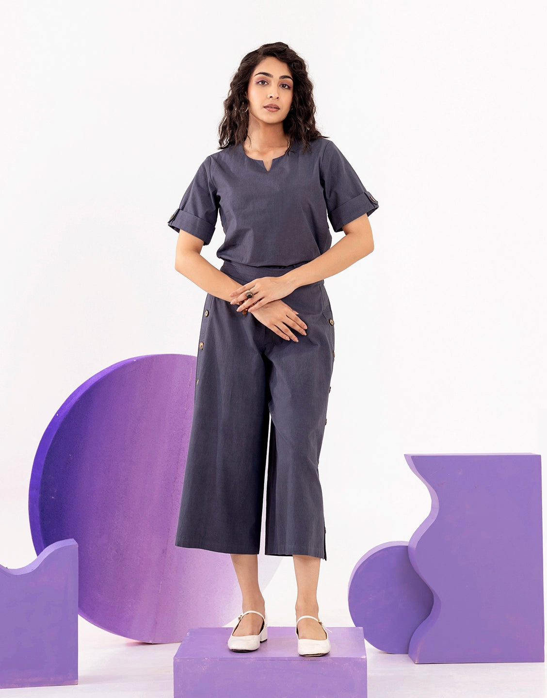 Co-ord Set Flex cotton fabric