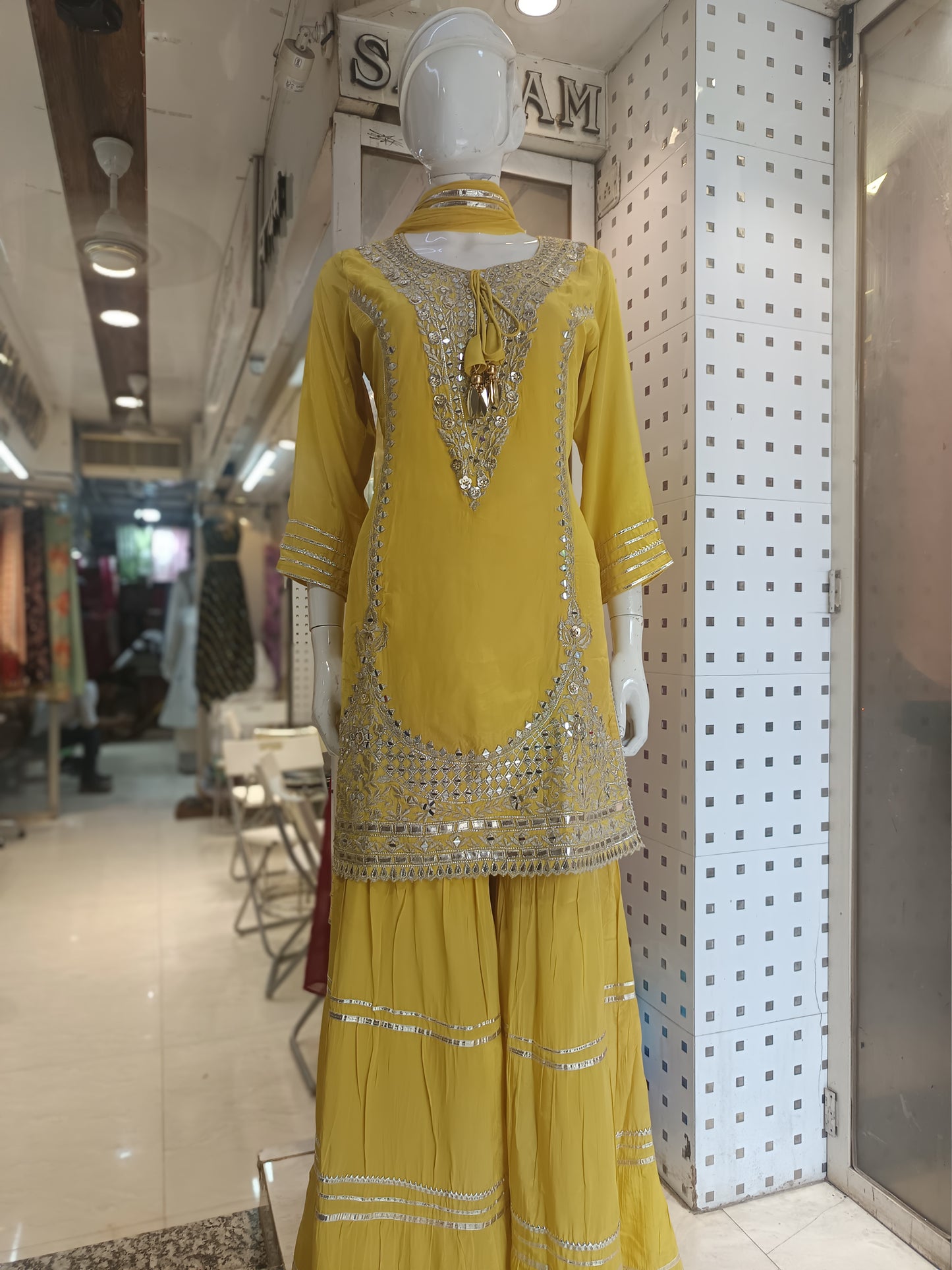 short kurti with garara