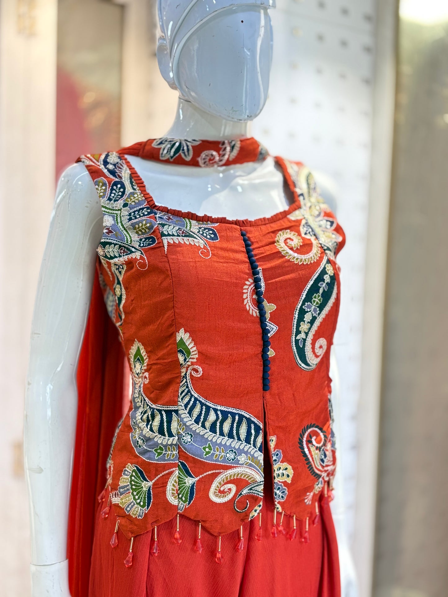 croptop with divider plazo