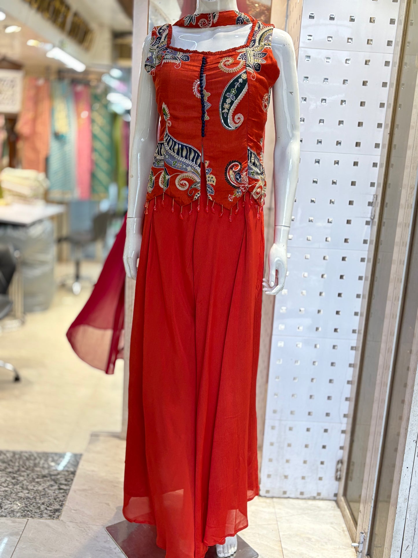 croptop with divider plazo