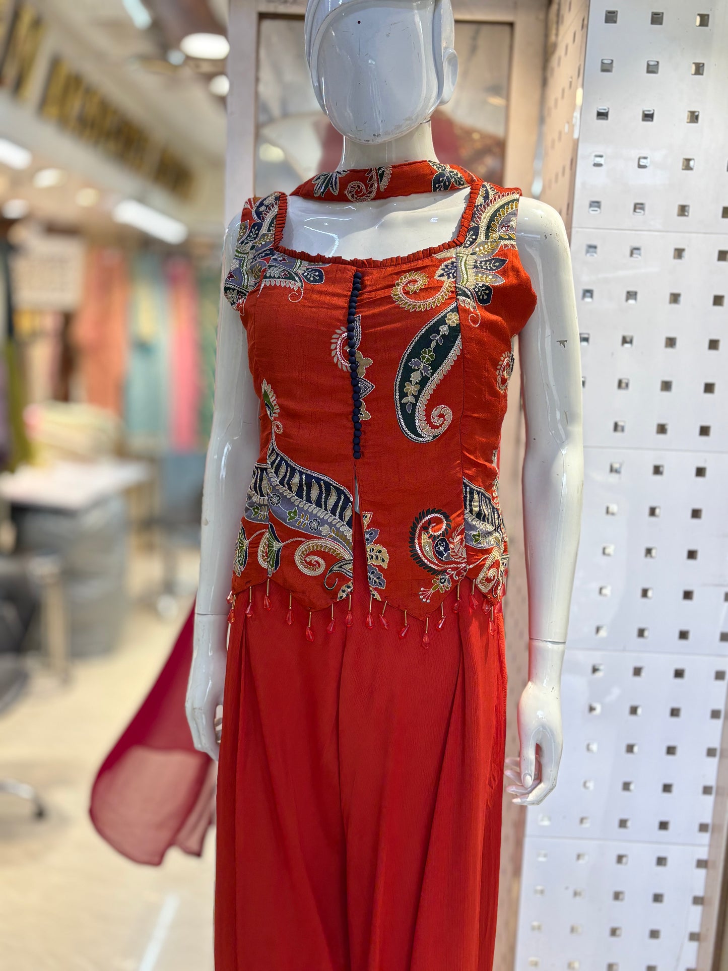 croptop with divider plazo