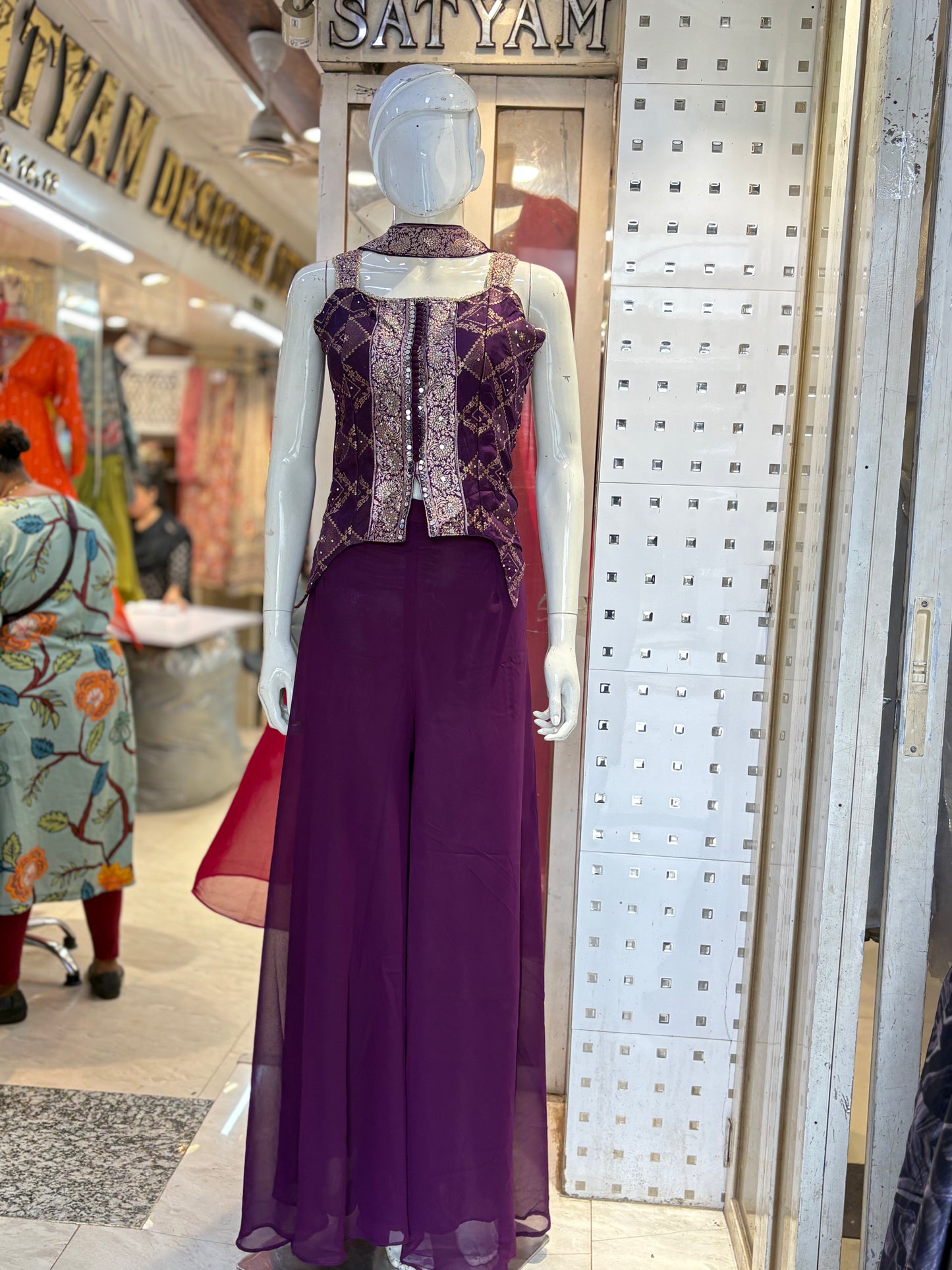 croptop with divider plazo