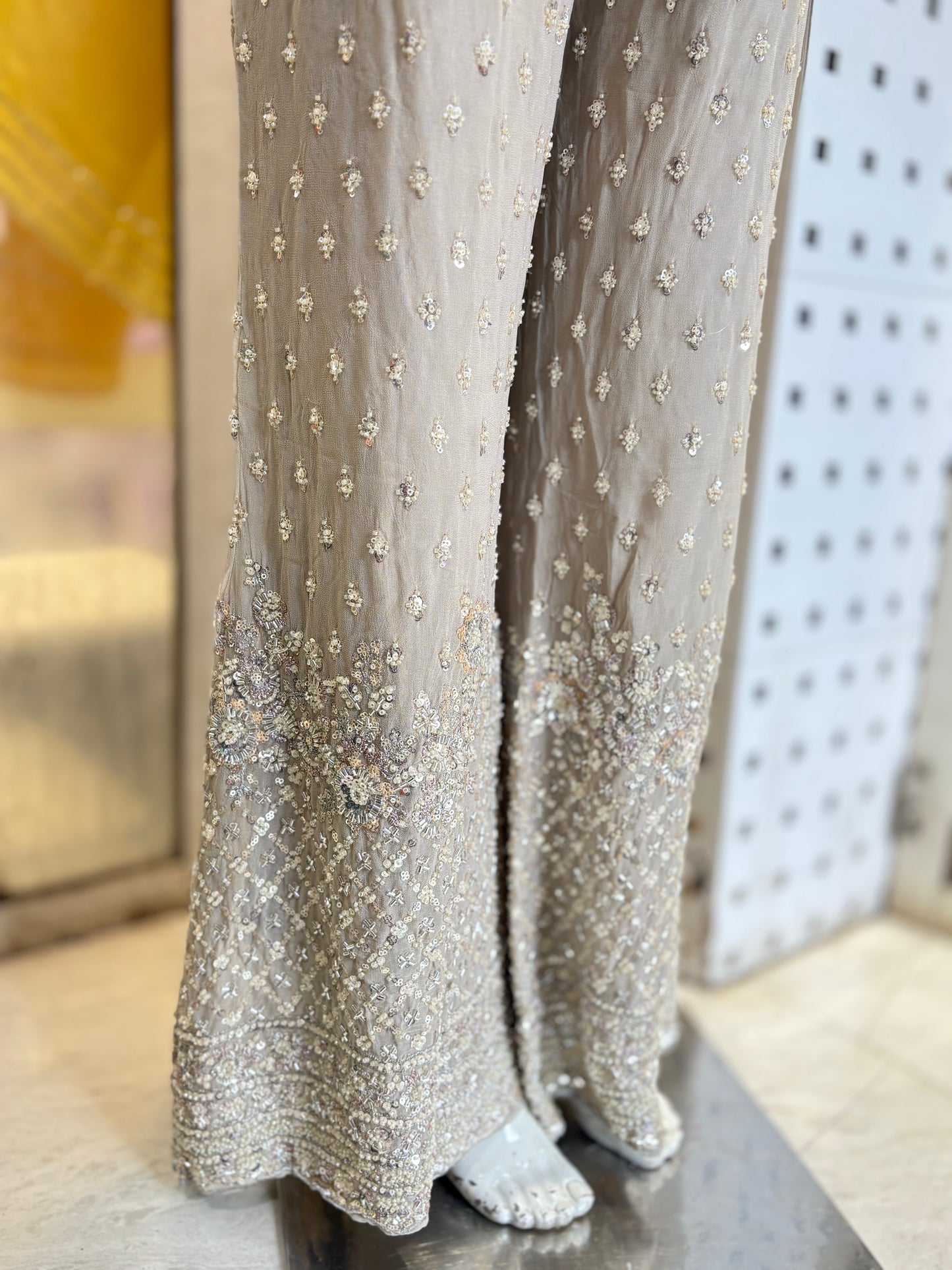 Indowestern crop top & bell bottom