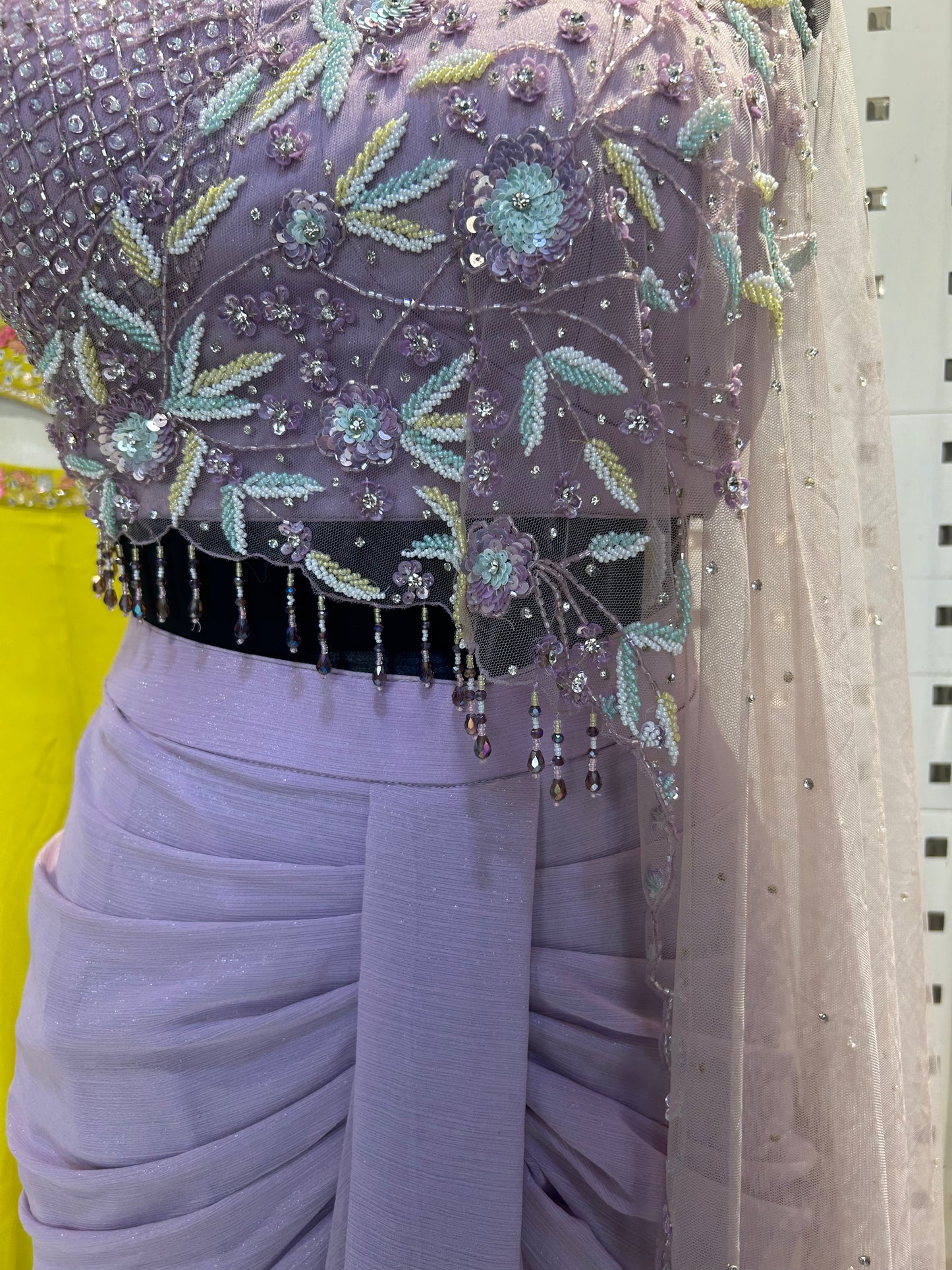 Indowestern-croptop drap
