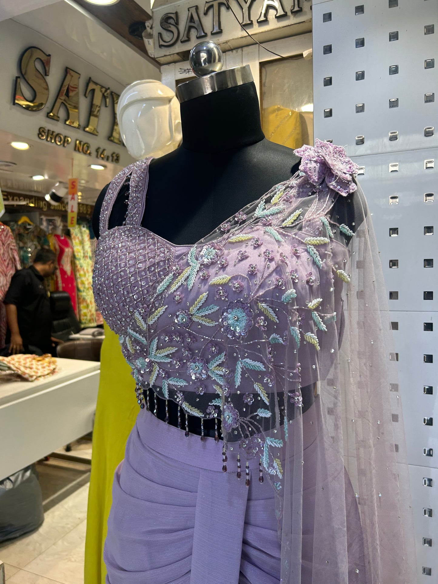 Indowestern-croptop drap