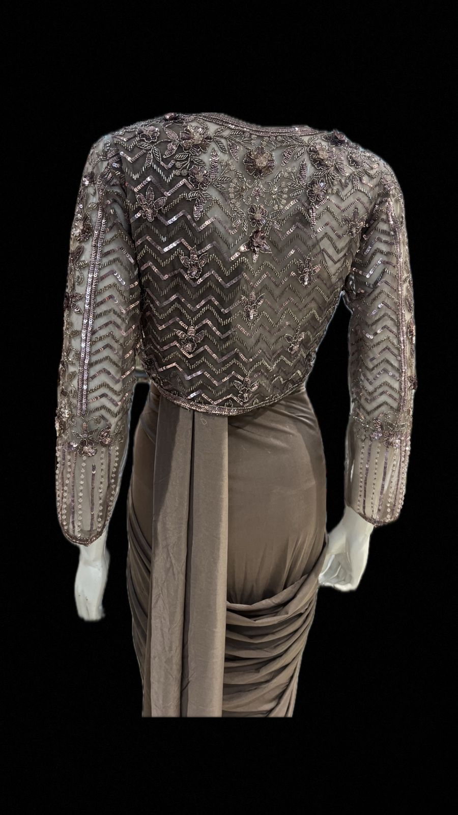Indowestern saree with blazer