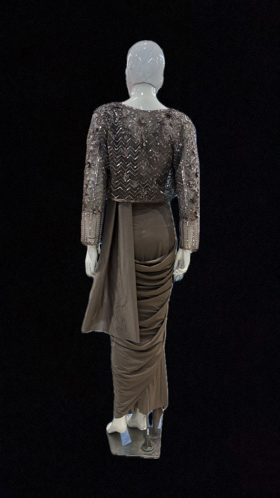 Indowestern saree with blazer