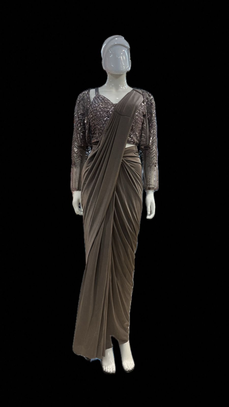 Indowestern saree with blazer