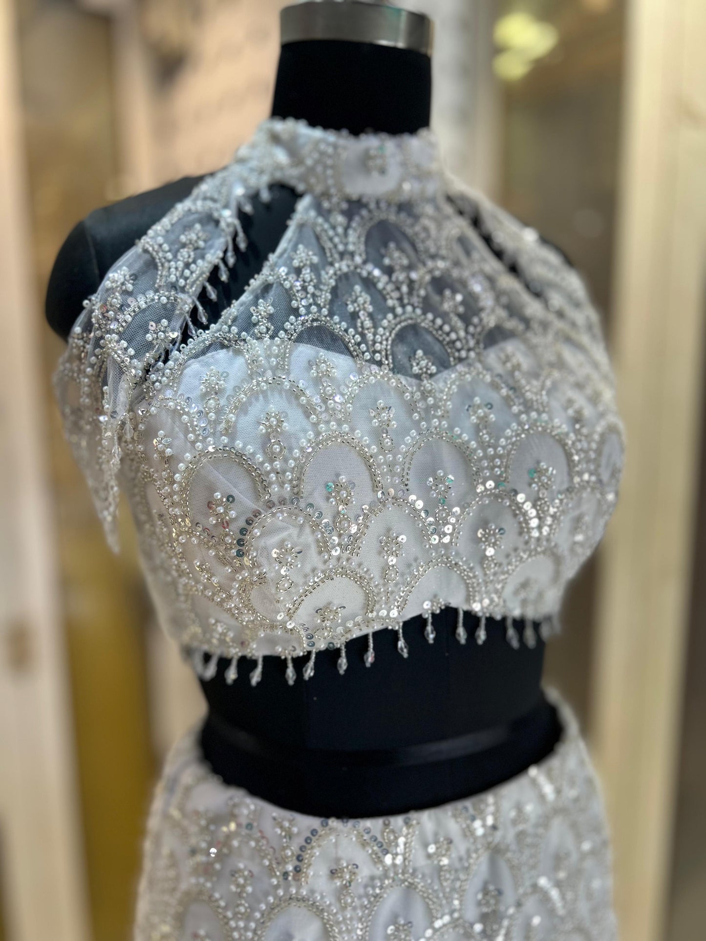 Fishcut Lehanga choli Handwork