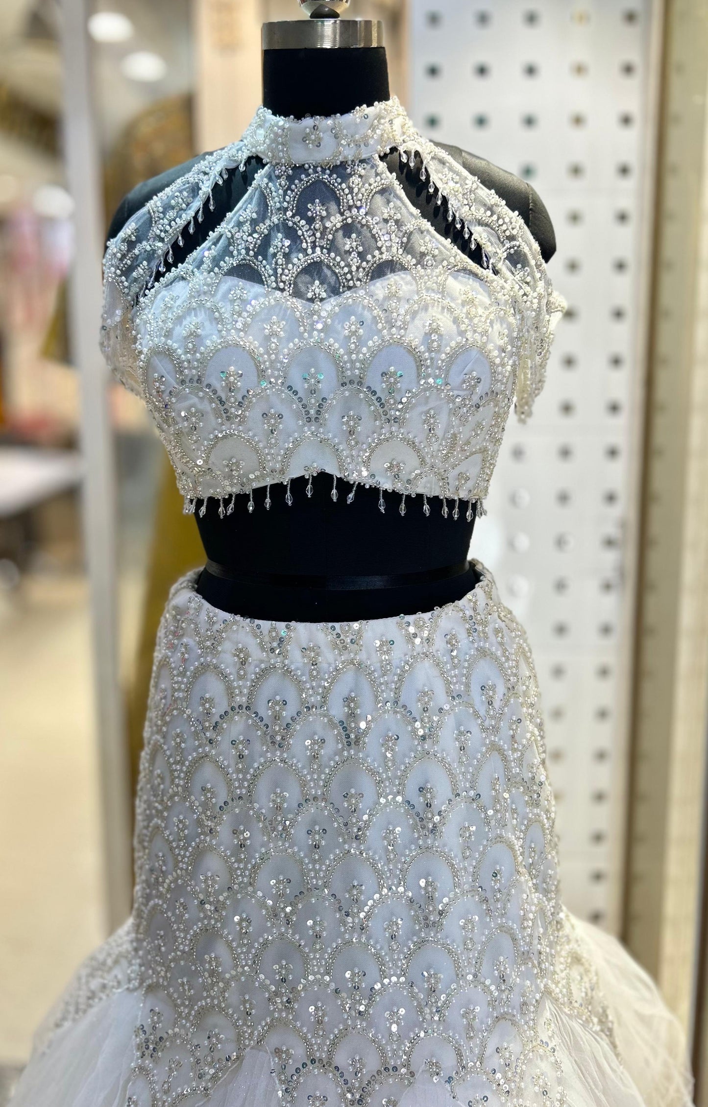 Fishcut Lehanga choli Handwork