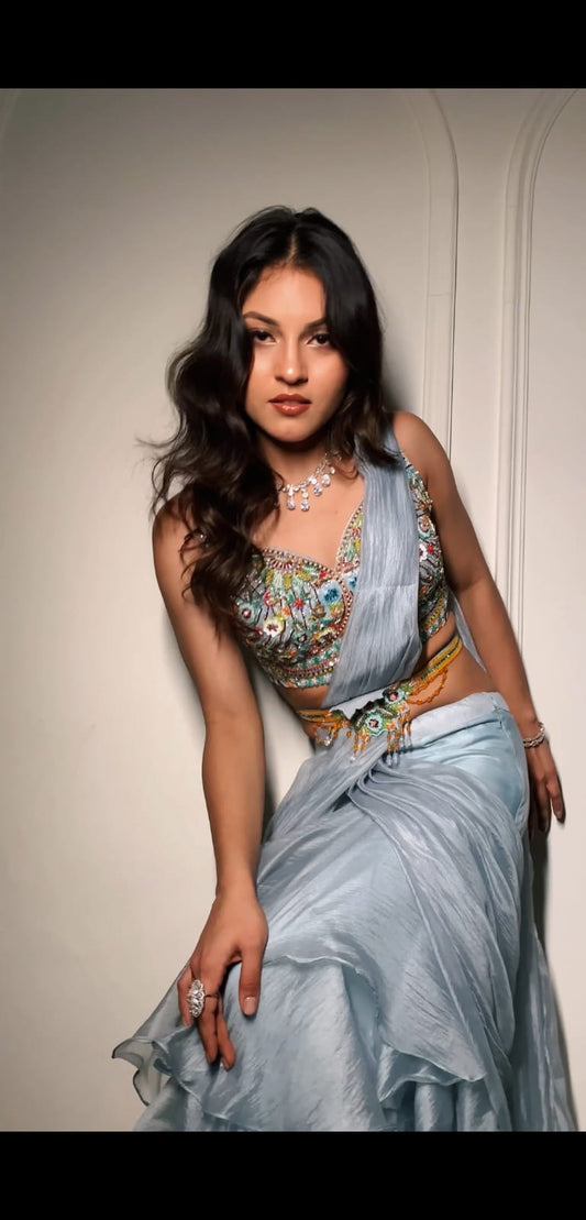 Ready to Wear Ruffle Saree